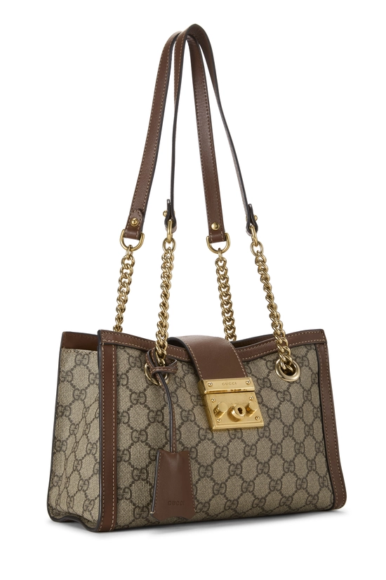 Brown GG Supreme Padlock Tote Small, , large image number 1