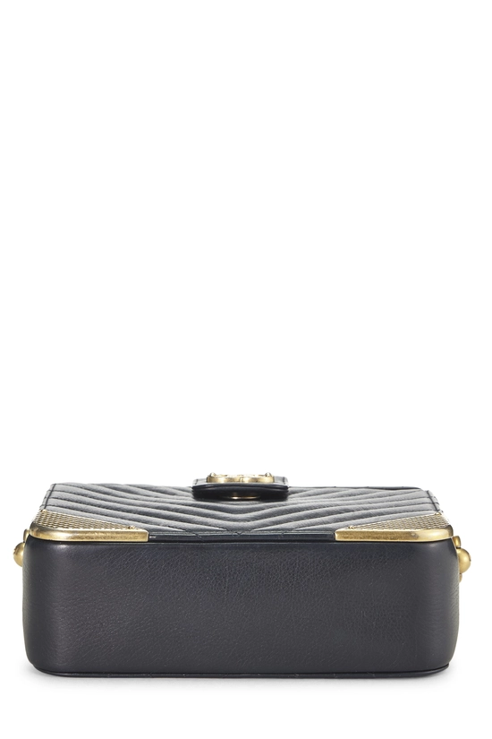 Paris-Cosmopolite Black Chevron Calfskin Rock the Corner Minaudiere, , large image number 4
