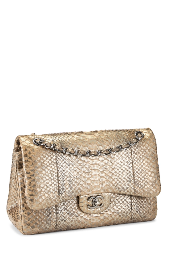 Brown Python New Classic Double Flap Jumbo, , large image number 1