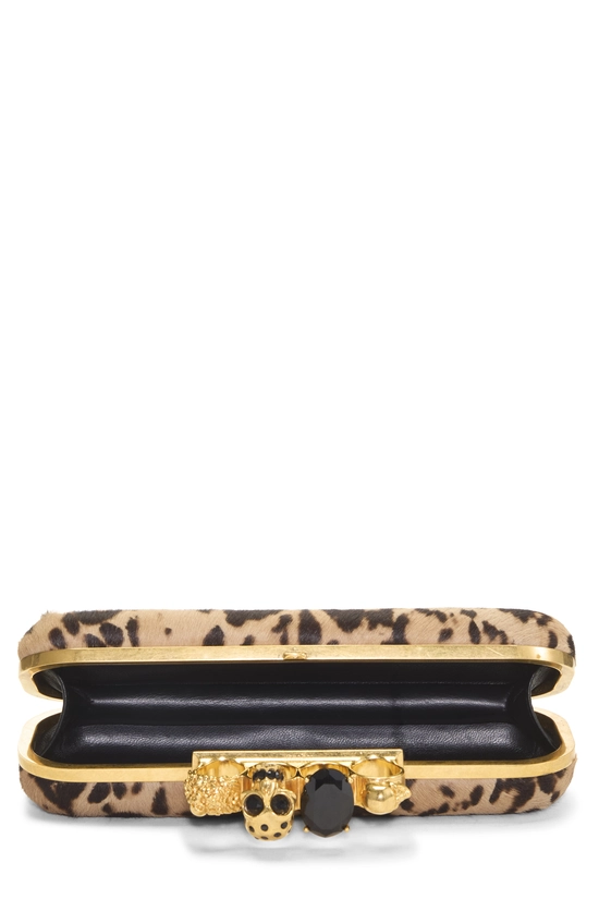 Brown Ponyhair Knuckle Clutch, , large image number 5