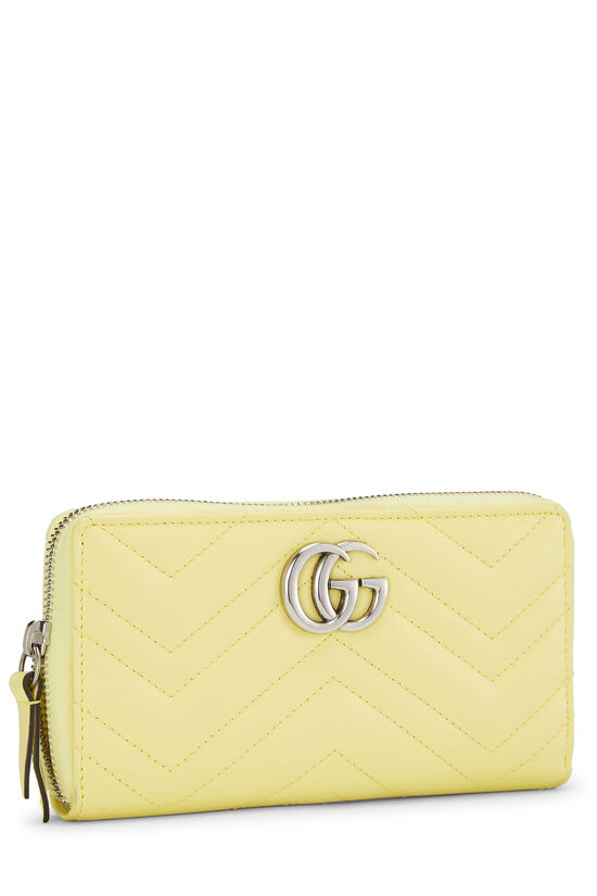Yellow Chevron Leather Marmont Zip Wallet, , large image number 1