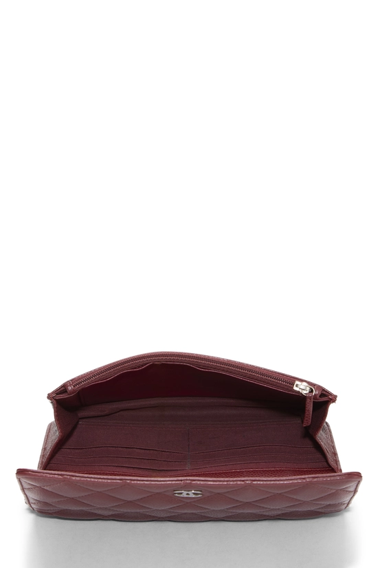 Burgundy Quilted Caviar Classic Wallet on Chain (WOC), , large image number 5