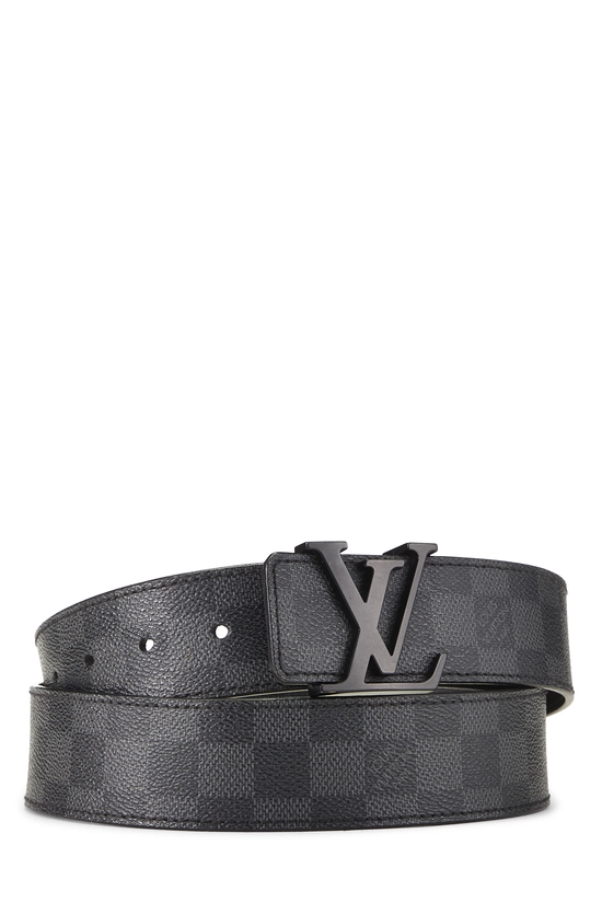 Damier Graphite Initiales Reversible Ceinture 100, , large image number 0