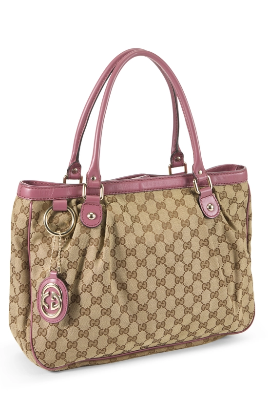 Pink Original GG Canvas Sukey Handbag Large, , large image number 1