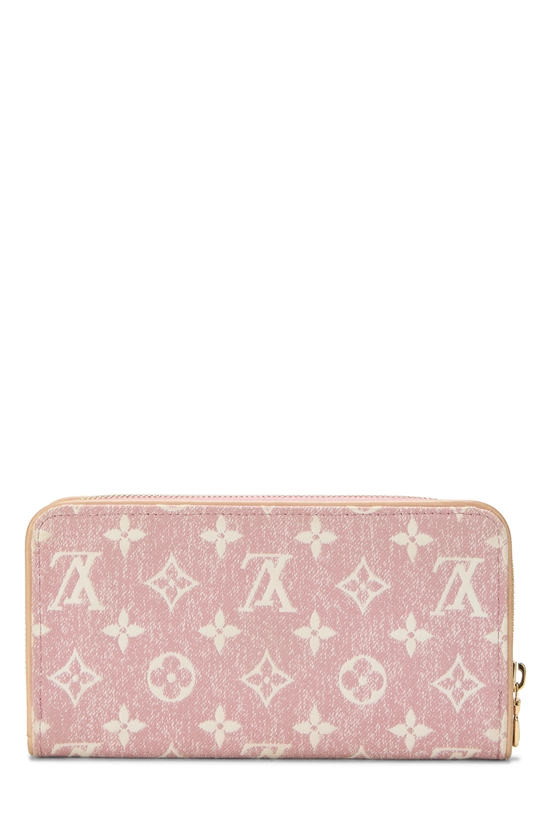 Pink Monogram Denim Zippy Continental, , large image number 2