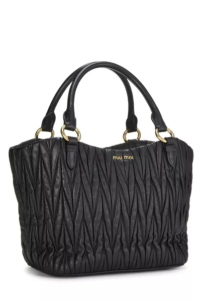 Black Nappa Convertible Tote, , large