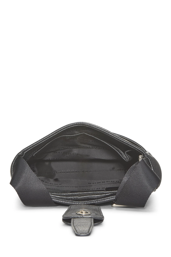 Black Nylon Buckle Messenger Bag, , large image number 5