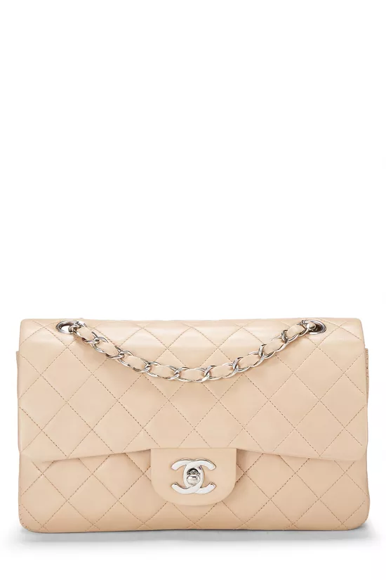 Pink Quilted Lambskin Classic Double Flap Small, , large image number 0