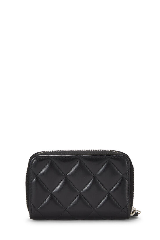 Chanel Black Quilted Lambskin Zip Around Coin Purse Q6A1VK1IKB000
