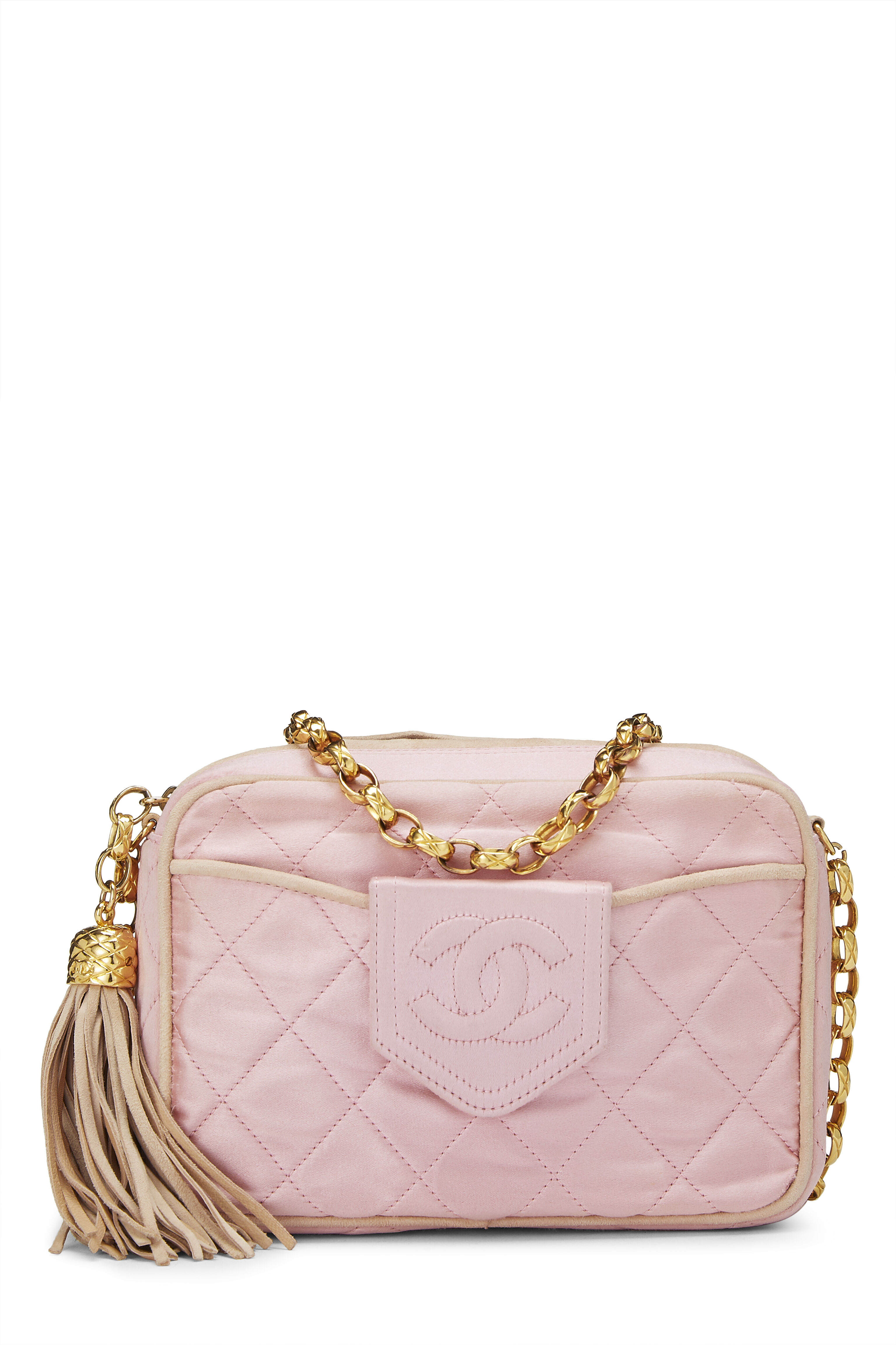 pink quilted bag