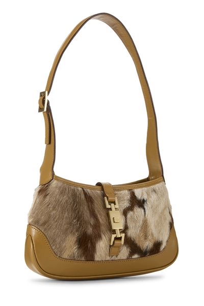 Brown Ponyhair Jackie Shoulder Bag Mini, , large
