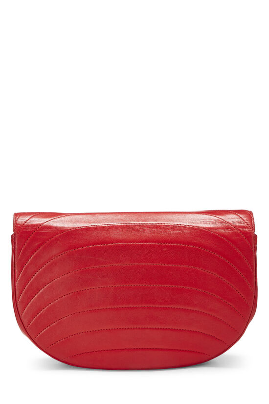 Red Lambskin Round Flap Small, , large image number 5