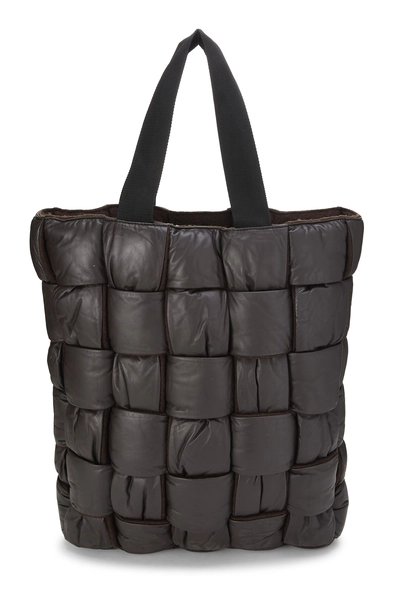 Brown Maxi Intrecciato Padded Tote Large