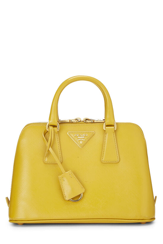 Yellow Saffiano Lux Handbag Small, , large image number 0