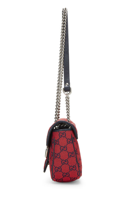 Red GG Canvas Marmont Shoulder Bag Small, , large image number 2