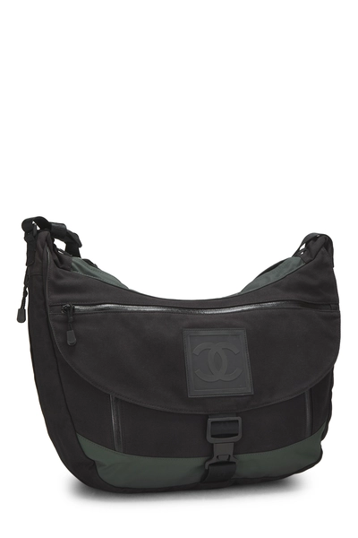 Black Canvas Sportline Messenger Large, , large