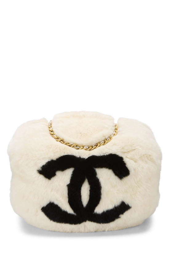 Pre-Owned White Lapin Fur Muff Q6A0QPEKWB002