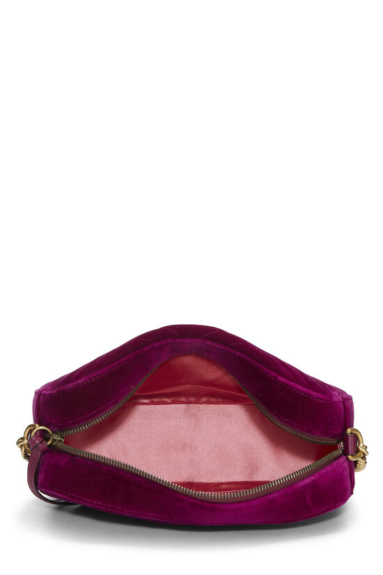 Purple Velvet GG Marmont Crossbody Bag Small, , large image number 5