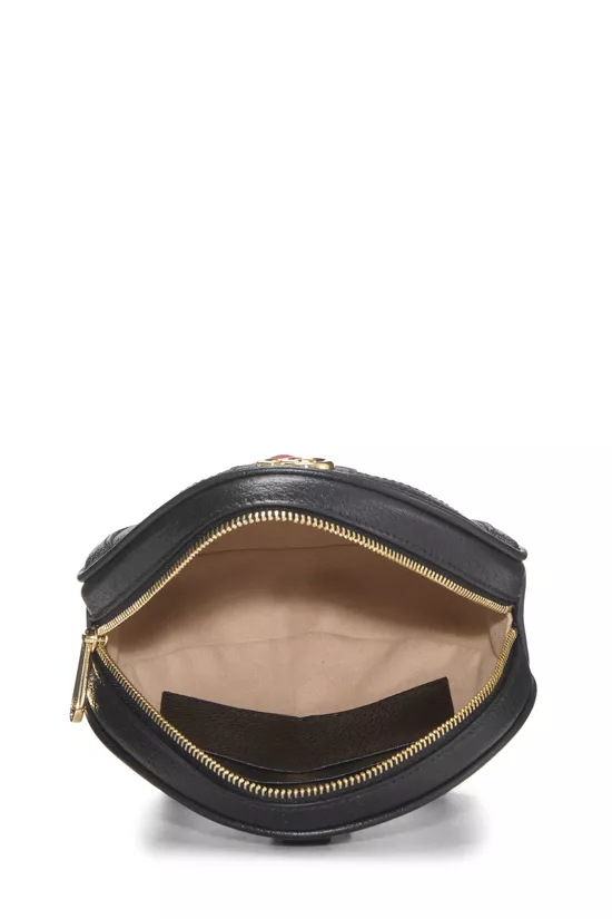 Black Leather Ophidia Backpack Mini, , large image number 5