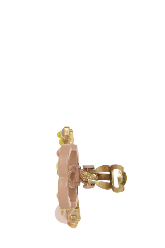 Multicolor Enamel 'CC' Dangle Earrings Large, , large image number 2