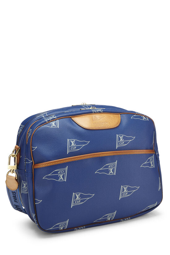 Blue Coated Canvas LV Cup Sac Cowes Shoulder Bag, , large image number 4