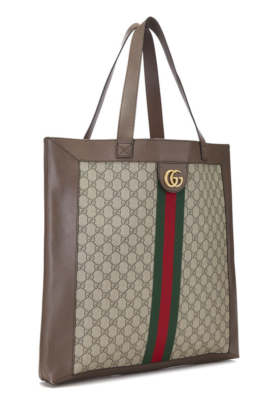 Brown GG Supreme Canvas Ophidia Tote Large, , large image number 2