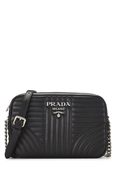 Black Calfskin Diagramme Camera Bag Medium