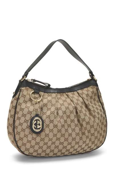 Black Original GG Canvas Sukey Hobo, , large