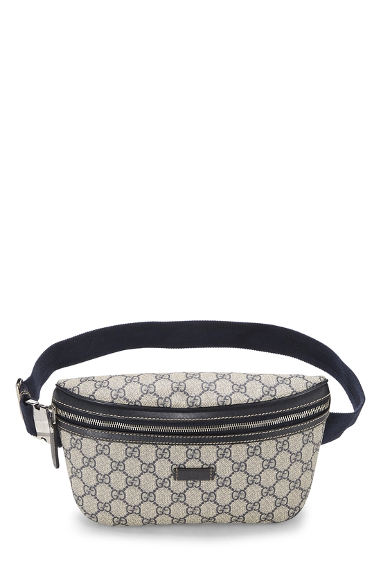 Navy GG Supreme Canvas Waist Pouch Large, , large image number 0