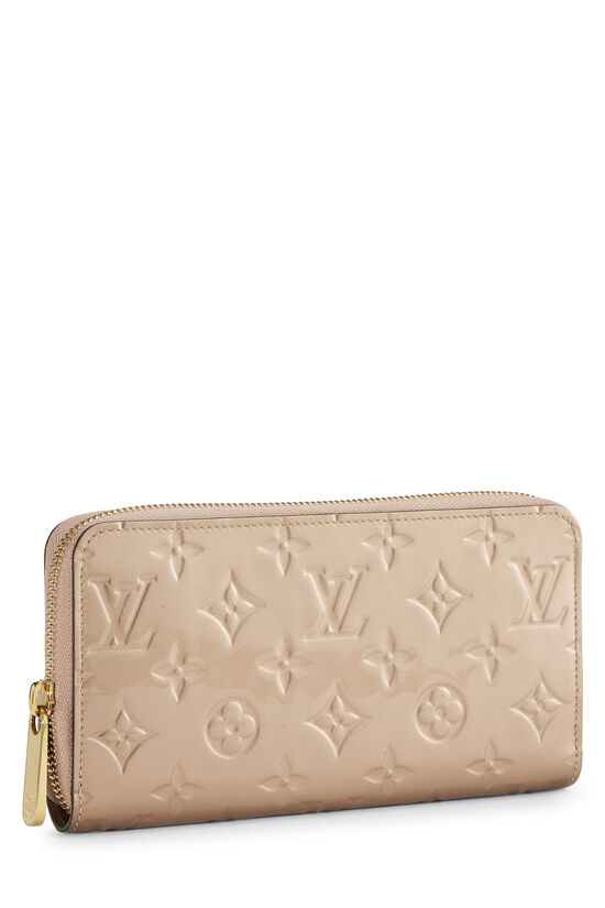 Louis Vuitton Beige Poudre Monogram Vernis Zippy Continental 