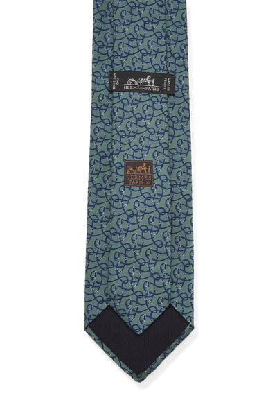 Blue Jacquard Silk Tie, , large
