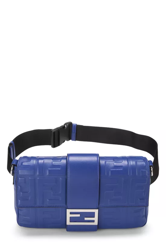 Blue Embossed Convertible Baguette Medium, , large image number 6