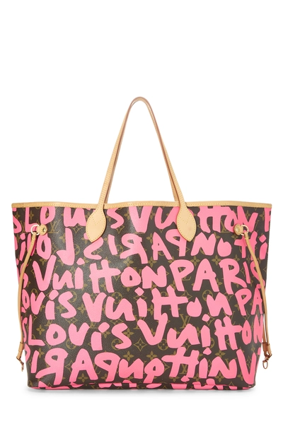 Stephen Sprouse x Louis Vuitton Pink Graffiti Neverfull GM