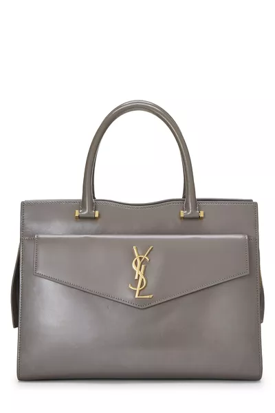 Grey Calfskin Uptown Tote Medium
