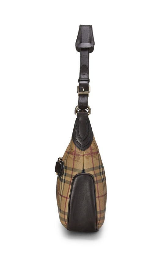 Burberry Haymarket Check Coated Canvas And Leather Medium Willenmore Hobo  at 1stDibs