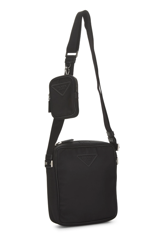 Black Nylon Messenger Bag Medium, , large image number 1