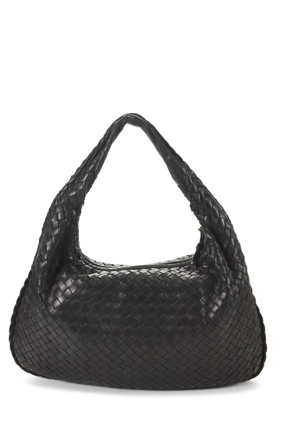 Black Intrecciato Veneta Hobo Medium, , large image number 3