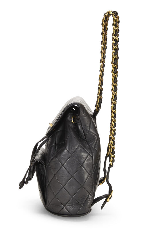 Black Chanel quilted leather backpack