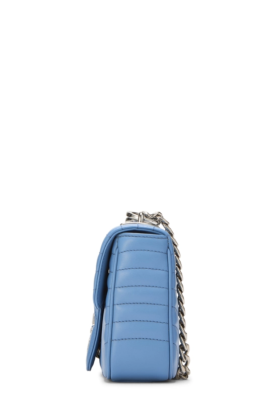 Blue Calfskin Diagramme Flap Bag Small, , large image number 2