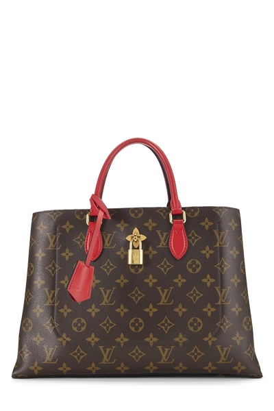 Louis Vuitton Red Monogram Canvas Flower Tote