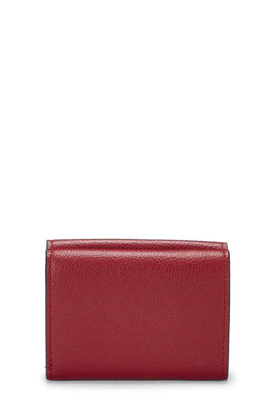 Red Leather 'FF' Compact Wallet, , large image number 2