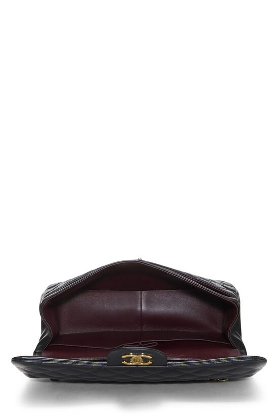 Black Quilted Lambskin New Classic Double Flap Jumbo, , large image number 5