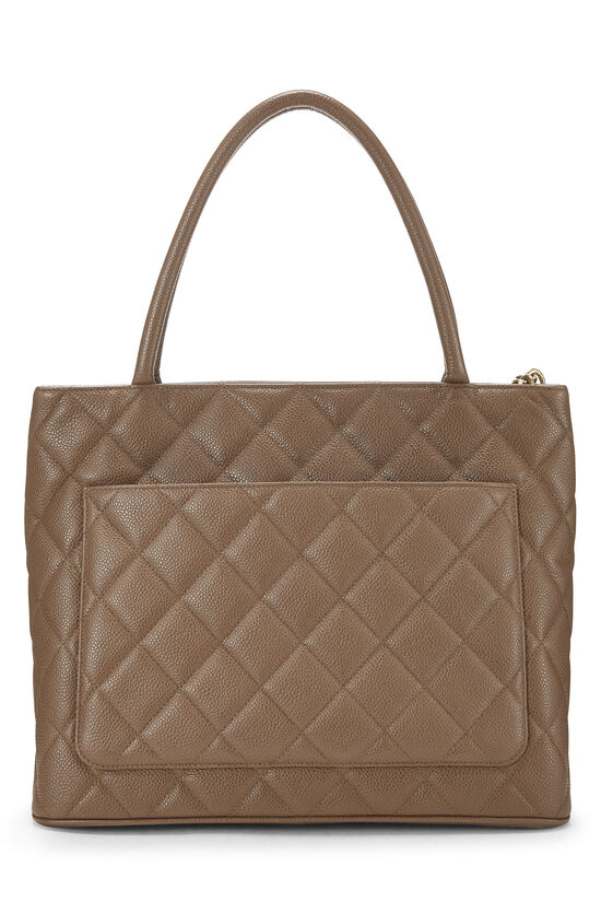 Chanel Brown Quilted Caviar Medallion Tote Q6B02H0F0B014 | WGACA