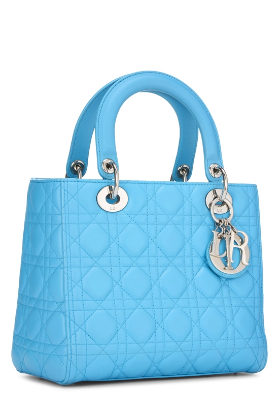 Blue Cannage Quilted Lambskin Lady Dior Medium, , large image number 1