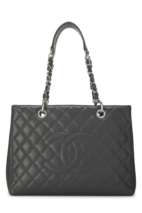 Grey Quilted Caviar Grand Shopping Tote (GST), , large image number 0