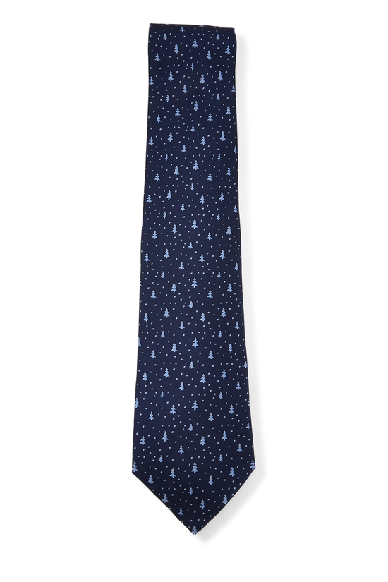 Navy Silk Tie, , large image number 0