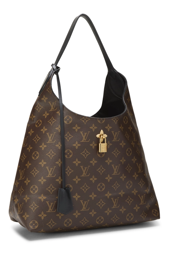 Black Monogram Canvas Flower Hobo, , large image number 1