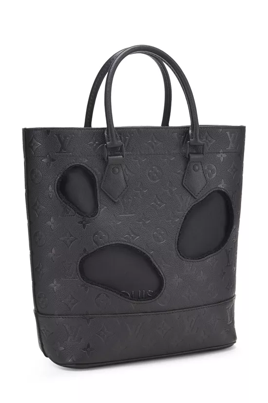 Comme des Gar&ccedil;ons x Louis Vuitton Black Monogram Empreinte Bag with Holes PM, , large image number 2