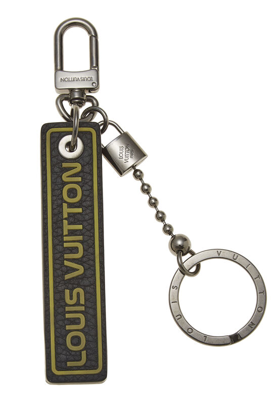Black & Silver Porte Cles Tab Keychain, , large image number 0