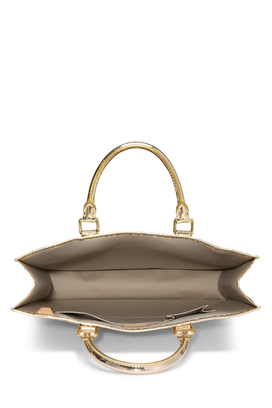 Gold Monogram Miroir Sac Plat, , large image number 5